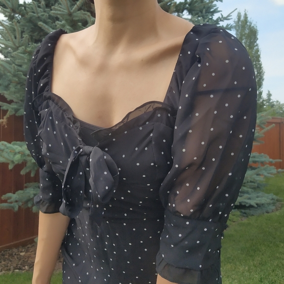 Yesstyle Ruffled Polka Dot Dress - Picture 5 of 5